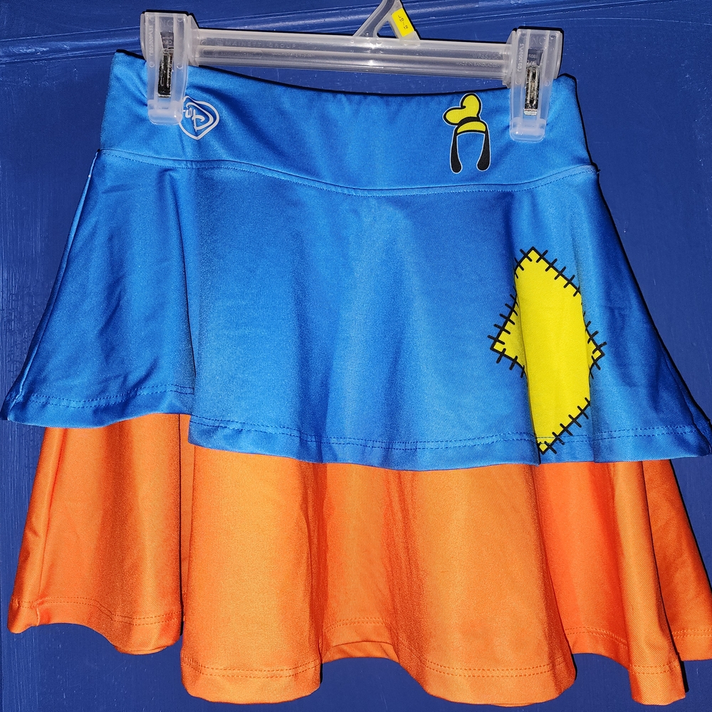 Disney Blue and Orange Goofy Run Disney Skirt